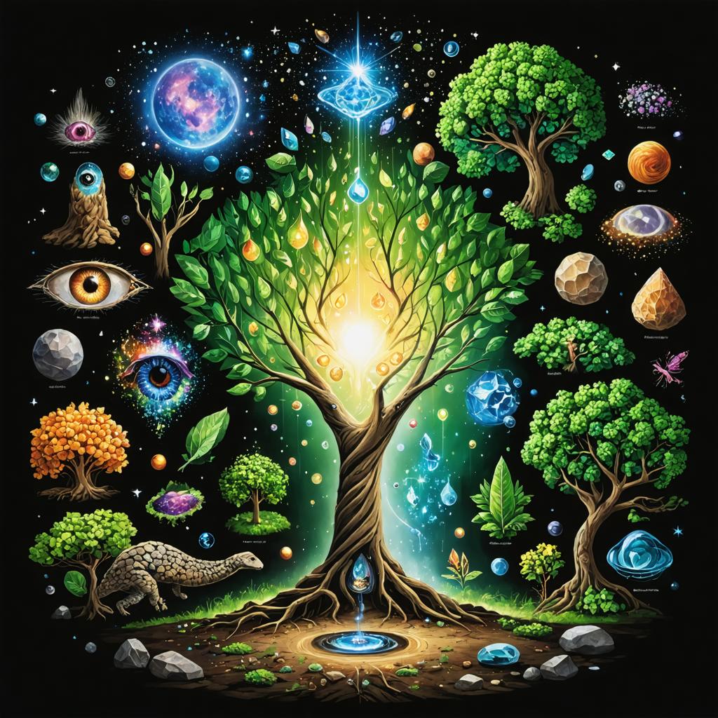 Discover the mesmerizing world of Stable Diffusion Ultra image generator, where your imagination comes to life. This stunning artwork showcases a vibrant, fantastical tree surrounded by celestial elements, eyes, and mystical creatures, all crafted with unparalleled detail and creativity. Experience the limitless possibilities of AI-generated art with Stable Diffusion Ultra, perfect for anyone seeking to explore the boundaries of digital creativity.