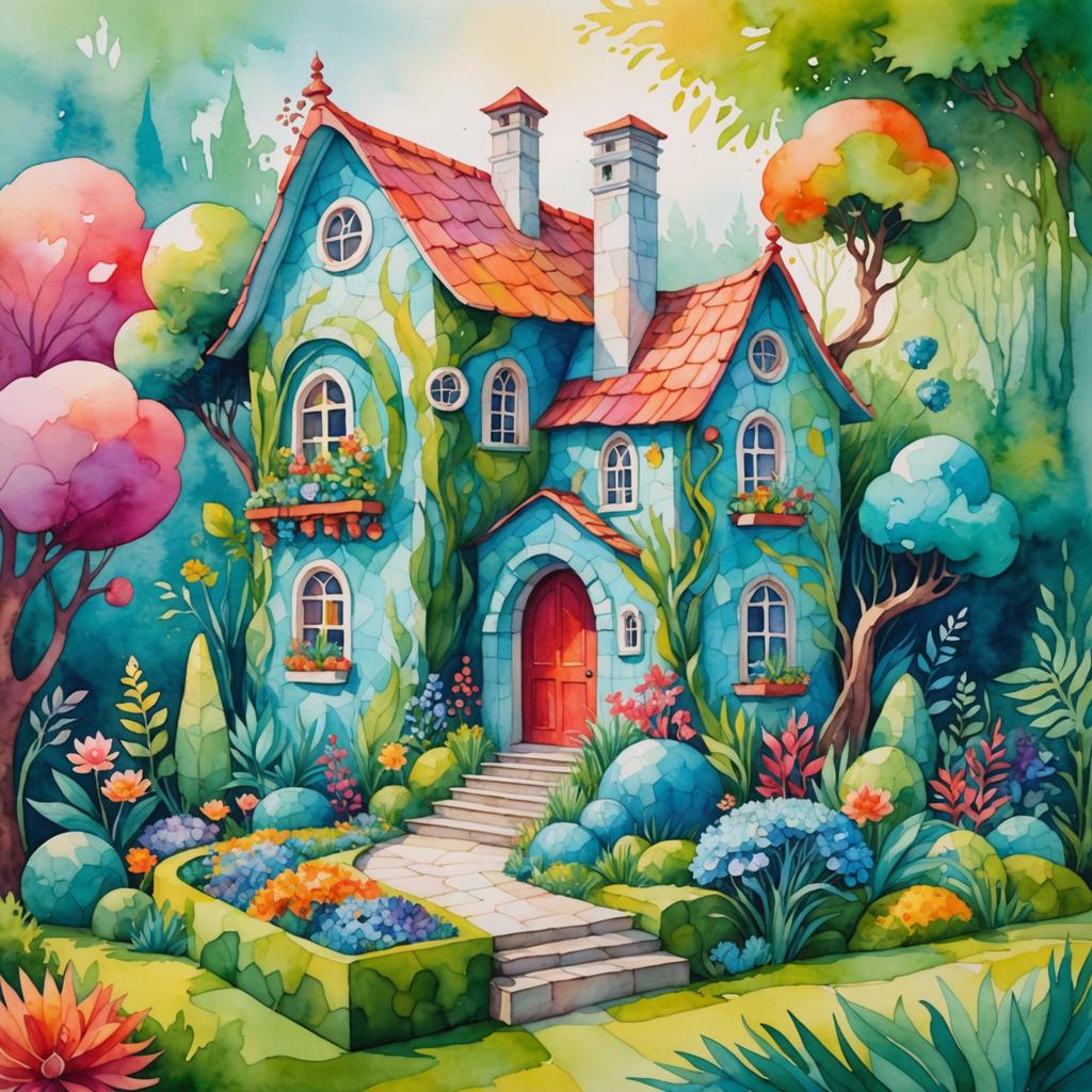 Discover the enchanting magic of 'Close Variation' with this vibrant, hand-painted image of a whimsical house nestled among a lush garden. Experience the power of AI-generated art as it brings to life a fantastical scene, where each detail is meticulously crafted to capture the essence of nature's beauty. With 'Close Variation', explore the endless possibilities of creating unique and captivating visuals that can elevate your digital presence.