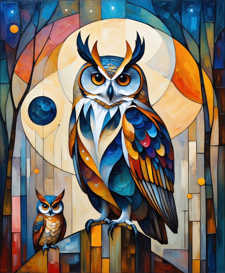 Discover the mesmerizing artistry of Stable Diffusion Ultra image generator, where AI masterfully crafts stunning visuals like this vibrant owl scene. The intricate details and vivid colors showcase the tool's ability to transform prompts into captivating, high-quality images, perfect for artists and enthusiasts alike.