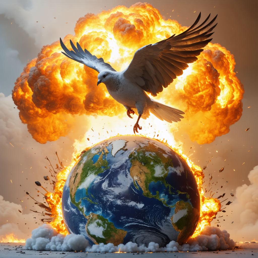 Discover the awe-inspiring capabilities of Stable Diffusion Ultra image generator with this stunning creation: a majestic bird soaring above a fiery, exploding Earth. This powerful tool brings vivid, imaginative scenes to life, showcasing its ability to generate dynamic and visually striking images. Perfect for artists and creatives, Stable Diffusion Ultra offers unparalleled control and detail in your digital art.