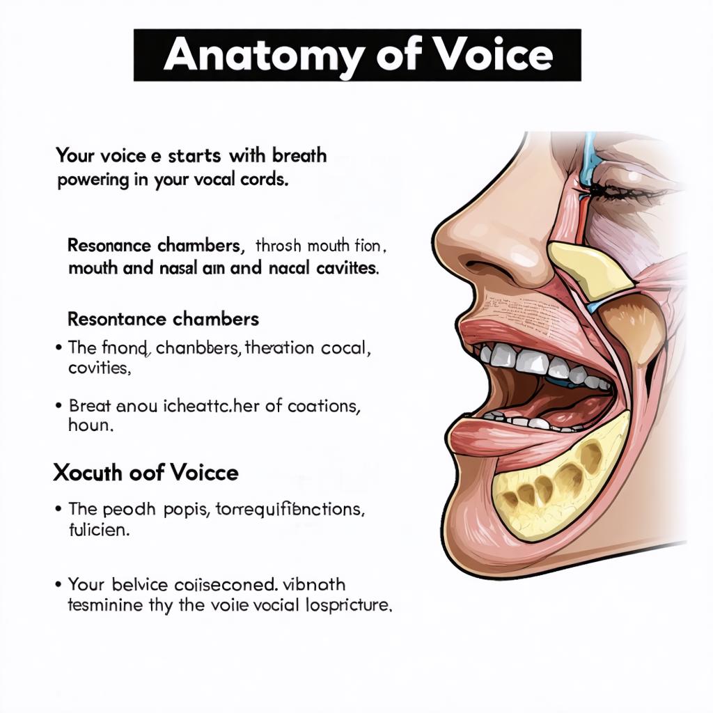 Questa immagine, generata utilizzando lo 'Stable Diffusion Ultra image generator', fornisce un'illustrazione dettagliata e colorata dell'anatomia vocale umana, inclusi i camere di risonanza, le cavità nasali e le corde vocali. Evidenzia il processo di produzione e articolazione della voce, rendendola una risorsa educativa per chi si interessa di parlato, linguaggio o formazione vocale. I colori vivaci e la rappresentazione chiara e anatomicamente accurata del meccanismo vocale sono caratteristiche della capacità dello strumento 'Stable Diffusion Ultra' di creare visivi coinvolgenti e informativi a partire da prompt testuali.