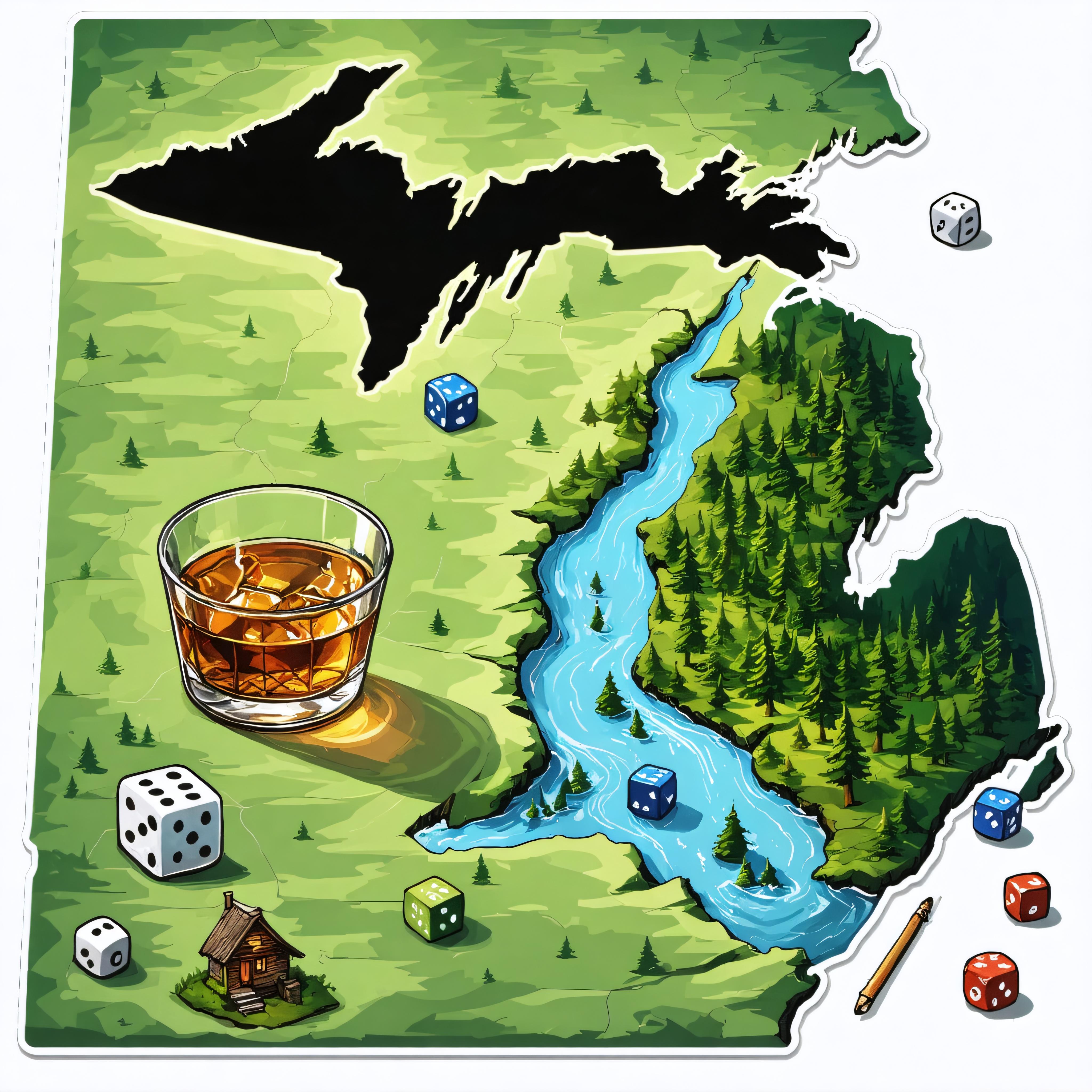 Discover the transformative power of Stable Assistant's Upscale tool, which masterfully enhances the visual appeal of your images while preserving their essence. This captivating illustration showcases the tool's ability to elevate a simple map into a vibrant, detailed scene, complete with a serene river, lush forests, and whimsical elements like a quaint cabin and floating dice. Experience the seamless blend of creativity and precision that Upscale offers, perfect for boosting your digital content's impact and engagement.
