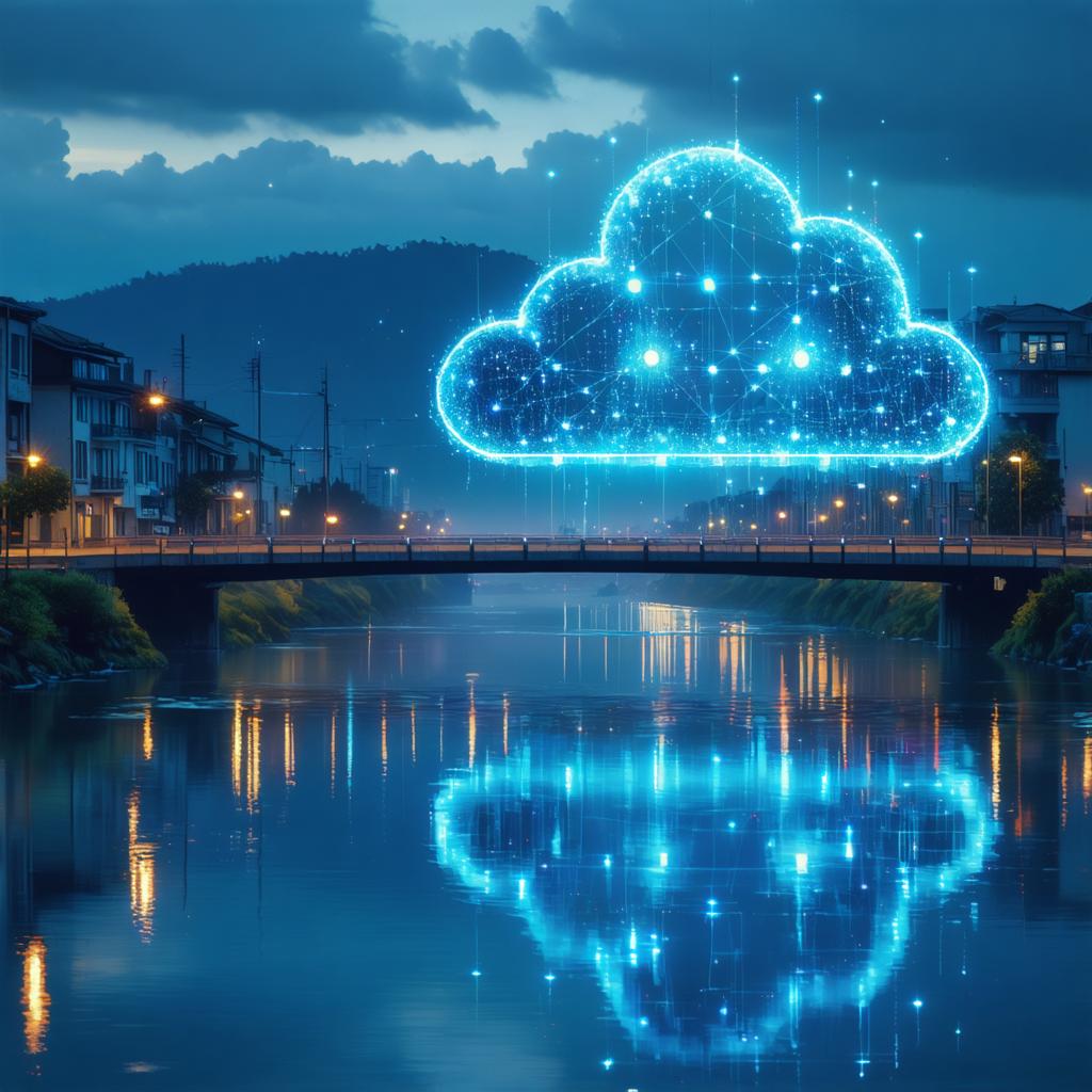 Discover the mesmerizing capabilities of Stable Diffusion Ultra image generator with this stunning AI-generated image. The tool effortlessly brings digital art to life, as seen in this vibrant depiction of a glowing cloud above a serene river, reflecting the futuristic technology seamlessly. Experience the power of AI in creating captivating visuals with Stable Diffusion Ultra.